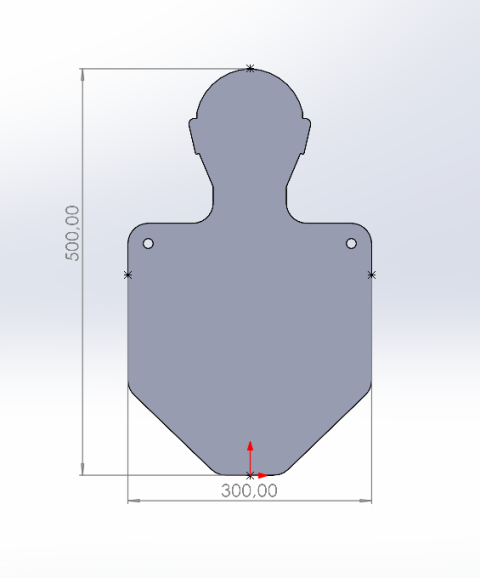 Мішень гонг Силует 500 * 300 AR 500 10 mm