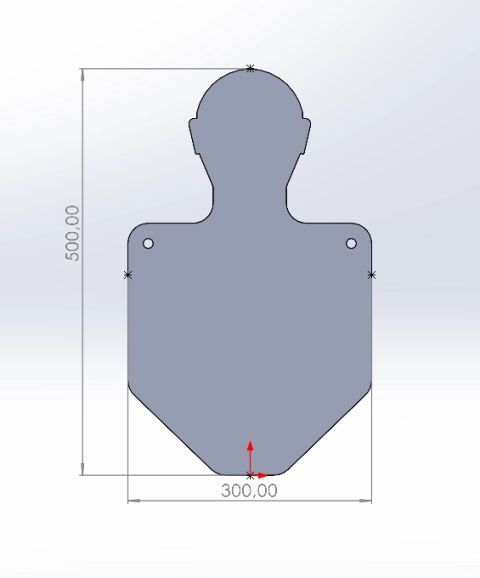 Мішень гонг Силует 500 * 300 AR 500 10 mm